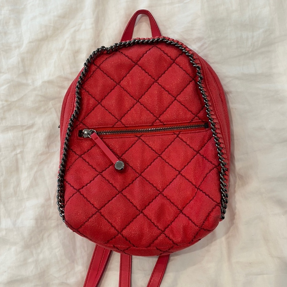 Stella McCartney Shaggy Quilted Mini Falabella Backpack